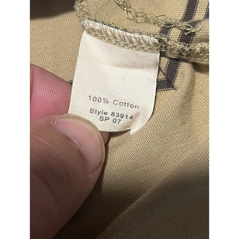 (Sold)J. Crew Polo Shirt Men's Large L Short Sleeve Brown Striped Polo Shirt - Picture 7 of 8